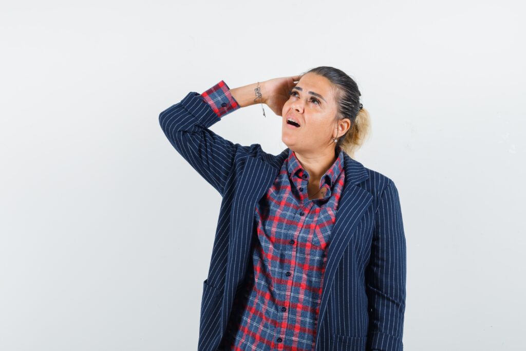 a lady has stuck while speaking